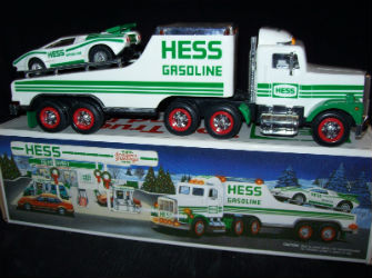 1991 Hess Truck and Racer Hess Holiday Toys