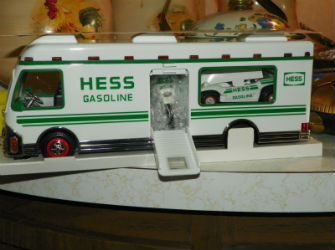 1998 Hess RV with Dune Buggy and Motorcycle Hess Holiday Toys